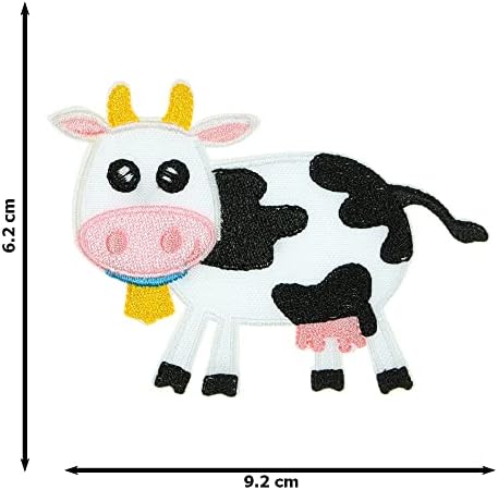 JPT - Animais da fazenda de vaca Ox Bull fofo desenho animado Apliques de ferro bordado/costurar