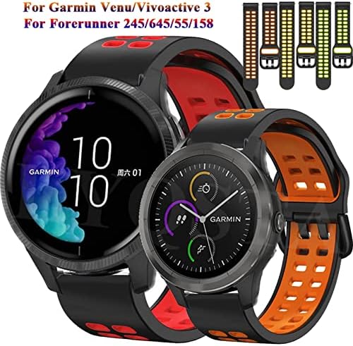 Eidkgd Smart Watch Wrist Selas para Garmin Venu Vivoactive 3/Vivomove HR Silicone WatchBand Forerunner