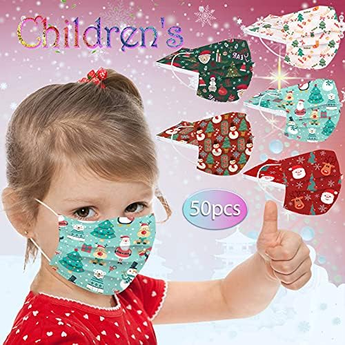 50pcs máscaras de natal descartáveis ​​para crianças meninas meninas meninas crianças férias para