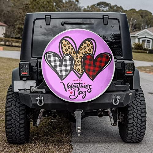 Feliz Dia dos Namorados do marido Presentes de pneus sobressalentes, personalizados Buffalo Plaid Leopard