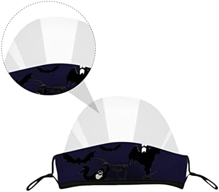 SOIMISS 2PCS Supplência de padrão transparente Clear escudo completo Full engraçado Halloween Anti -visor