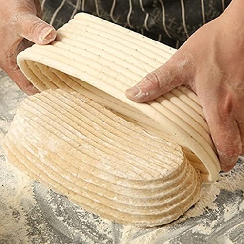 TJLSS Fermented Wicker Basket Country Bread Pão de Armazenamento de Grande Capacidade, Ferramentas de Bakamento