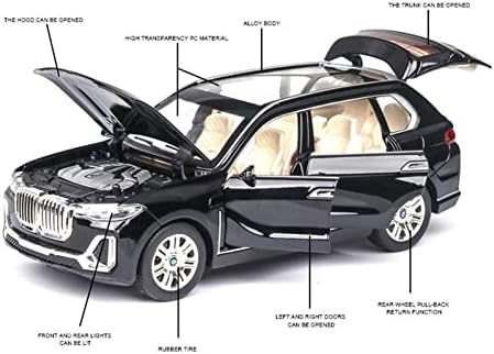 Modelo de carro em escala para BMW X7 SUV Alloy Modelo de carro Die Casting Decoração do carro