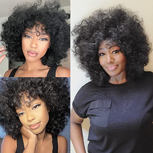 Wig Afro Afro peruca Curly Wig Afro Wigs para mulheres negras curtas perucas encaracoladas