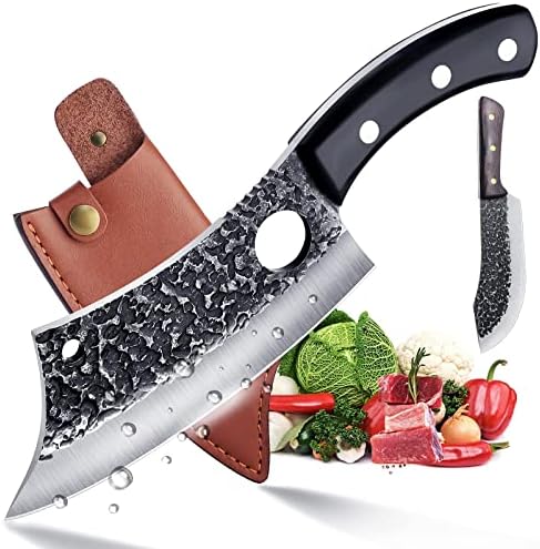 Faca de cuteira e faca de açougueiro conjunto Ultra Sharp Meat Cleaver Knife Knives de cozinha de aço