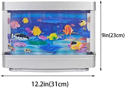 Jinyeezy Fake Aquarium Lâmpada decorativa Artificial Tropical Fake Tank Aquário Luzes de movimento Lâmpada