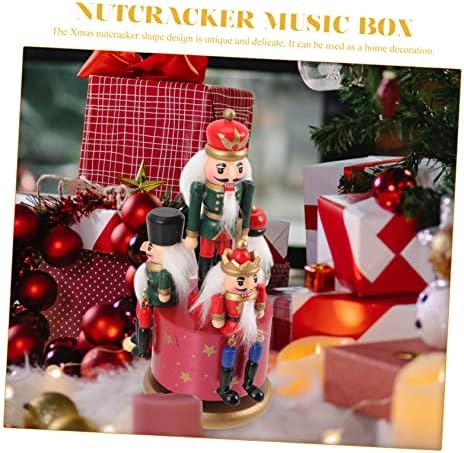 Bestoyard Nutcracker Ornamentos de natividade para crianças Caixa de madeira de madeira Christmas Nutcracker Ballet