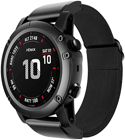 Dfamin Smart Watch Nylon Elastic Loop tiras para Garmin Fenix ​​7 7x 5xplus 6xPro/Mk2i 3HR Substituição Bandas