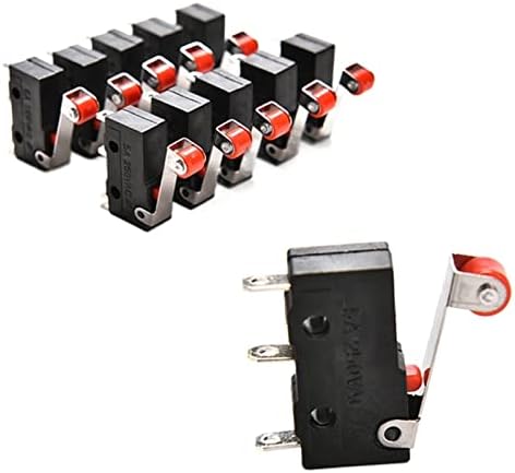 Tonone Industrial Switches 10pcs Rolo de alavanca PCB PCB Terminais Micro Limit