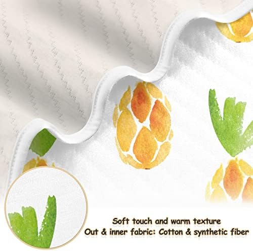 Cobertor de abacaxi cobertor de abacaxi manta de algodão para bebês, recebendo cobertor, cobertor leve