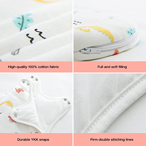 O cobertor vestível do Luna Babies, com zíper bidirecional fácil de usar algodão transição de saco de