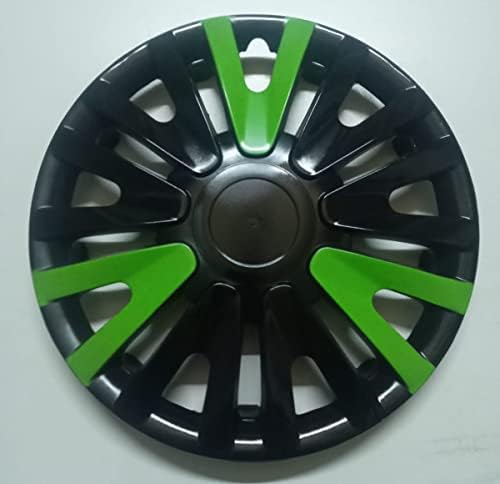 Conjunto de copri de tampa de 4 rodas de 4 polegadas de 13 polegadas verde-verde-preto encaixe