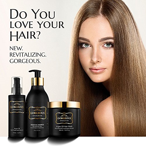Shampoo de óleo de argan para cabelos danificados SLS grátis 8.5 fl.oz por lindo