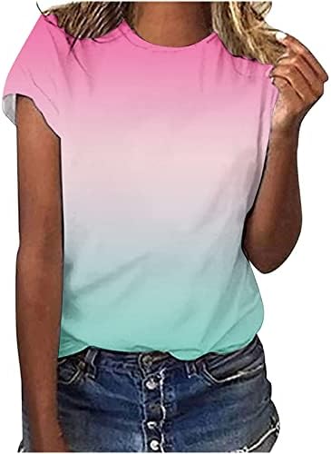 Camiseta da blusa para meninas outono verão 2023 Manga curta Blusa casual de cofre de algodão