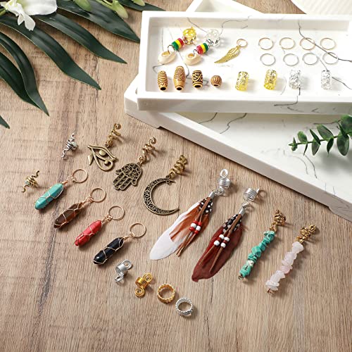150 peças Dreadlock jóias arame de cristal embrulhado adorno