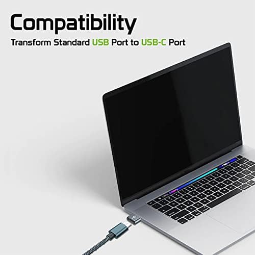 Usb-C fêmea para USB Adaptador rápido compatível com o seu smartron t.phone para carregador, sincronização,