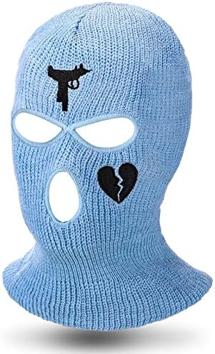 Máscara de esqui de 3 orifícios máscara de máscara cheia à prova de vento máscara de balaclava de inverno