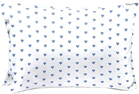 Saturday Park Blue Blue Hearts Luxury Full Sheet Set - algodão macio lençóis - Inclui: Folha