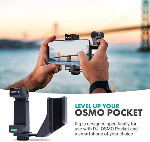 MOVO OPR -50 Smartphone Video Rig Compatível com DJI Osmo Pocket 1, 2 - Inclui montagem em smartphone