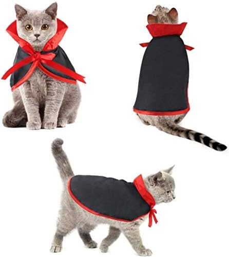 Pet Halloween Trajes Cosplay Vampire Cloak para cães pequenos gatos, filhote de cachorro Kitten Halloween