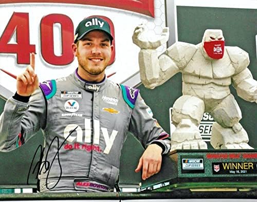 2021 Alex Bowman Dover Dryden 400 Win NASCAR assinado Auto 8x10 Photo COA - Fotos autografadas da NASCAR