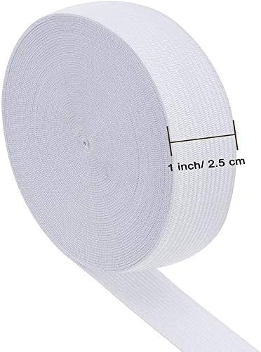 Spool de faixa elástica elástica - 1 polegada x 30 jardas de bricolage para artesanato, costura