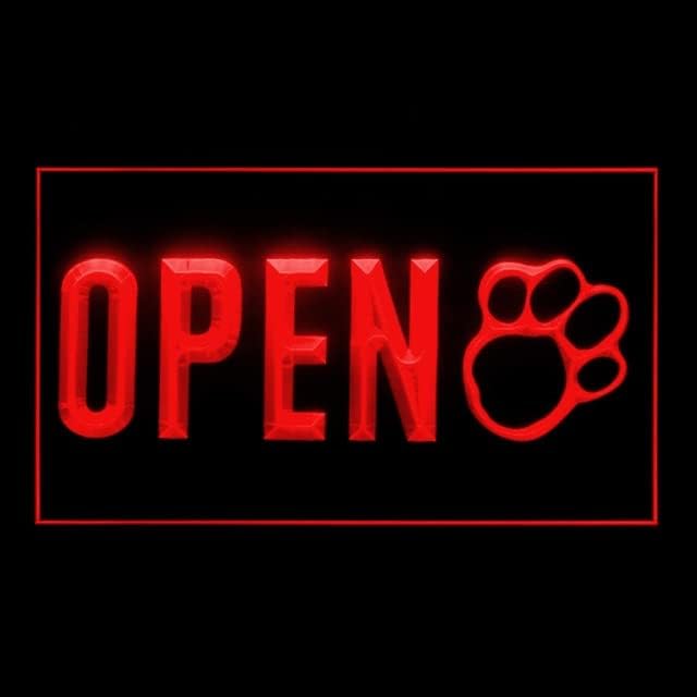 2102225 Open Pet Shop Dog Cat Grooming Salon Decor exibir sinal de néon leve LED