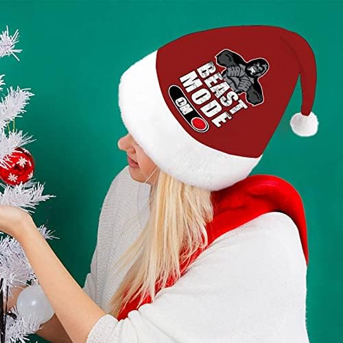 Modo Besta no chapéu de Natal Papai Noel para adultos unissex Comfort Classic Xmas Cap para o feriado de festa