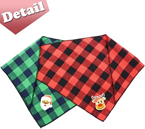 Covoroza 2 pacote de Natal cachorro bandana clássico lenço de estimação clássica de animais de estimação Papai