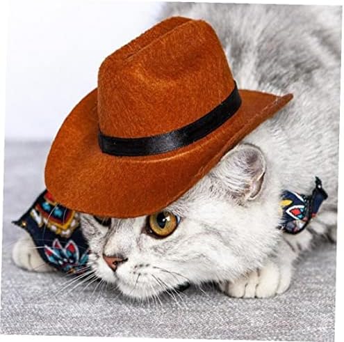 1pc Chapéu engraçado de animais de estimação para cachorro gato de capa de cowboy western