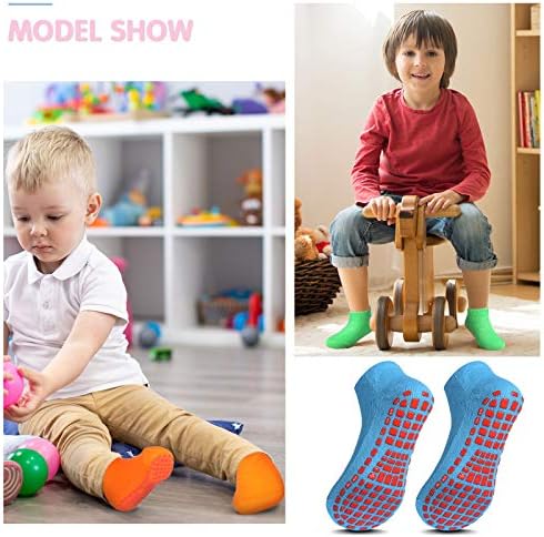 12 pares infantil meias de garra de meias anti -Slip Slip Child Socks para meninos e meninas