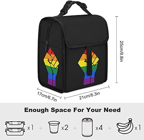 LGBT Bandeira do Pride Fist Isolada Tote bolsa reutilizável lanchone