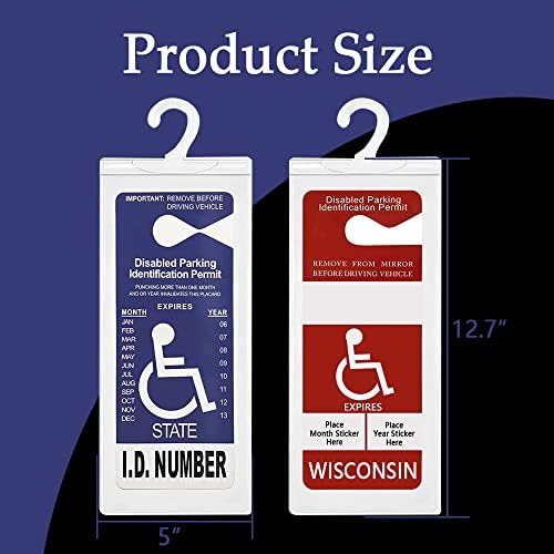 2 PCS Handicap Parking Placard Solder, PVC Handicap Placard Suport, Tampa de Protetora de Licultura