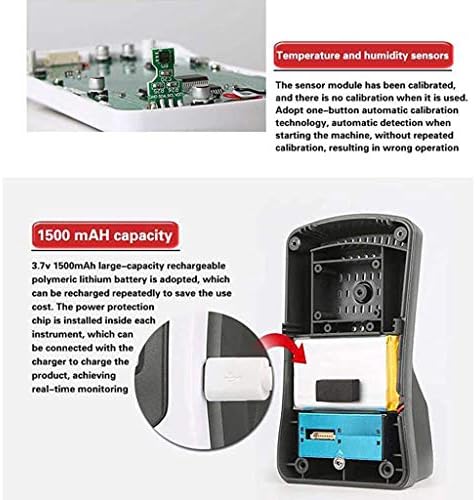 Monitor de qualidade do ar do GLJ, detector de formaldeído, PM2.5 Detector Profissional, Medidor