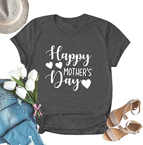 Feliz dia das mães camiseta 2023 para mulheres mamãe avó letra impressão camiseta de verão Blusa