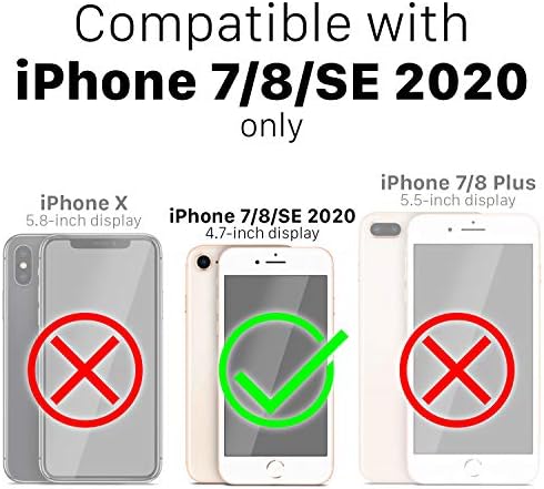 VENA VCOMMUTE CASA COMPATÍVEL com Apple iPhone SE3 2022 / SE 2020, iPhone 8 7, slot de cartão