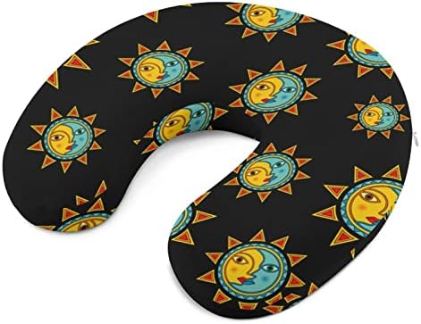 Pillow do pescoço da lua solar travesseiro macio em forma de U travesseiro lavável lavável para o escritório em