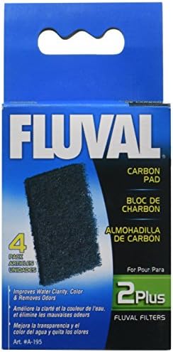 Fluval 2 mais almofadas de carbono, pacote de 4