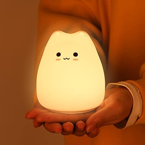 Lâmpada de gato fofa de zklili, luz noturna para meninas quarto, lâmpada de gatinha presentes