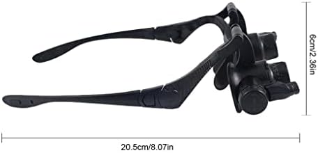 Lente binocular com 2 óculos de ampliação eyhlkm com 2 luzes de manipulação de vidro de lupa de fones de ouvido