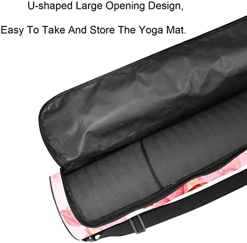 Flamingo Animal Pink Yoga Mat Carrier Bag com alça de ombro Bolsa de ginástica