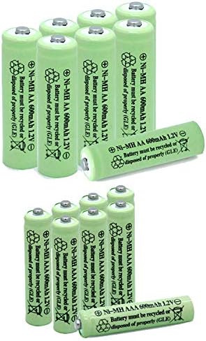QBLPower 16 Sets NIMH 1.2V AA AAA Batteries Combo com 8pcs AA 600mAh e 8 pacote AAA 600mAh Baterias de luz