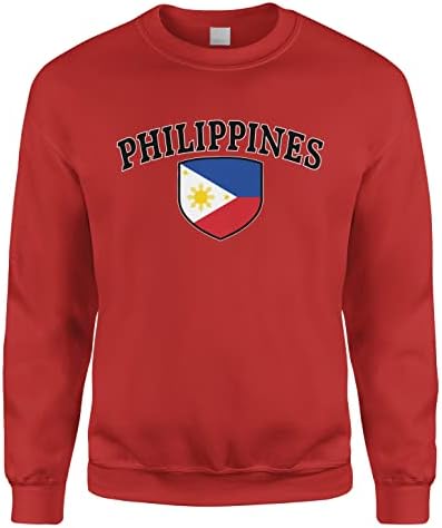 Filipino Filipinas Bandeira Crest Shield Crewneck Sweatshirt