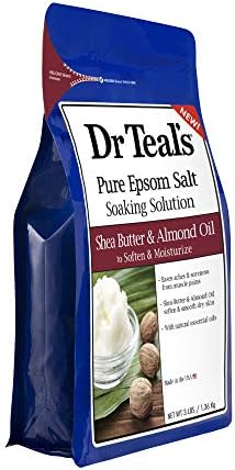 Dr. Teal Salt Salt Sheity Butter Oil Bath Bath Solicle com óleos essenciais - pacote de 4, 3 lb de sacos selvagens