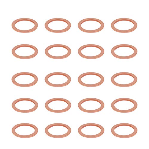Arruela plana de cobre m10 aicosineg 0,39 x0,55 x0.04 ajuste de junta de anel plano para conexões de parafuso
