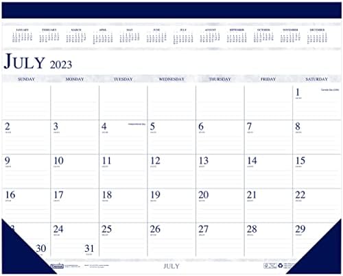 House of Doolittle 2023-2024 Calendário mensal de mesa, acadêmico, clássico, 22 x 17 polegadas, julho - agosto