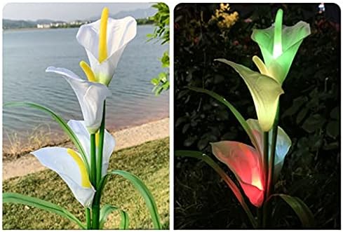 SDGH 3PCS Luzes de flores solares Luz ao ar livre para pátio de jardim Backyard Speed ​​Lamp