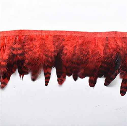 TTNDSTORE 10 metros de faisão de penas de penas naturais Faixas Fringe Skirt Fita Feathers for Crafts Plumas