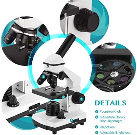 N/A 64X-640X Microscópio biológico profissional Up/Down Microscópio monocular LED para estudantes