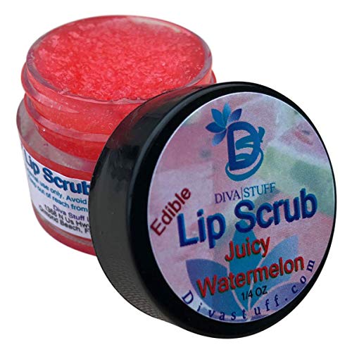 Diva Stuff Stuff Ultra Hydrating Lip Scrub para lábios macios, esfoliação suave, hidratante e condicionador,